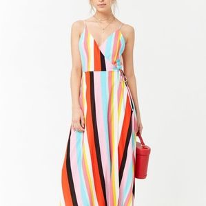 NWOT colourful midi wrap dress